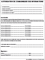 Autorisation de communiquer des informations