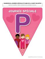 Banderole-Journée spéciale-Pyjama de la Saint-Valentin