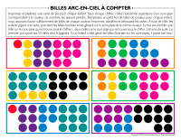 Billes arc-en-ciel à compter