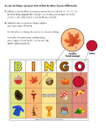 Bingo-L'automne Bingo-L'automne