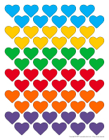 Boite cœurs colorés Boite cœurs colorés
