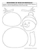 Bonhomme de neige en morceaux