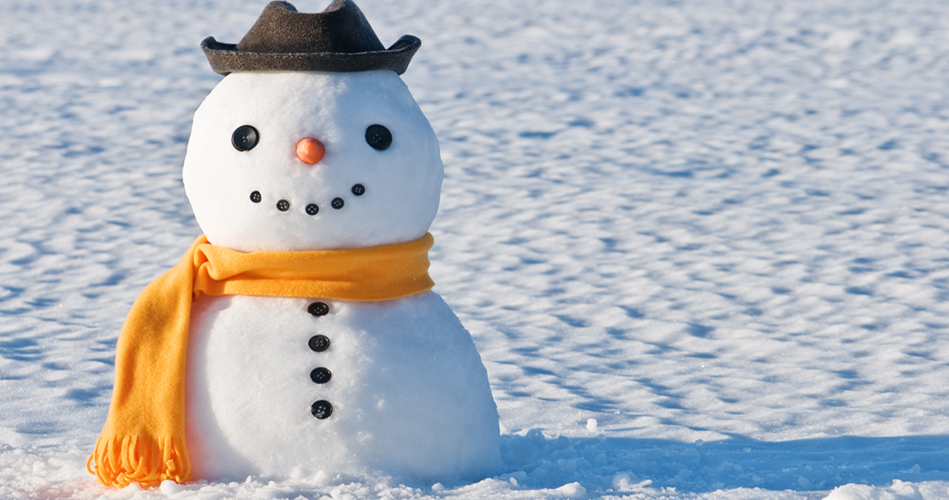 Bonhomme de neige fondu, bricolage pour enfants.