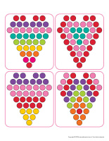 Cœurs colores-autocollants