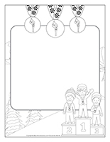 Cadre Jeux d’hiver Olympiades NB