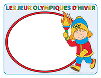 Cadre Jeux olympiques-d&rsquo;hiver couleurs