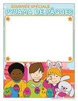 Cadre photo-Journee speciale-Pyjama de Paques