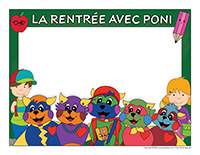 Cadre photo de groupe-Rentree avec Poni 2026