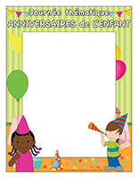 Cadre photos-Journee thematique-Anniversaire de l'enfant