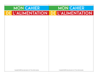 Cahier de l'alimentation-2