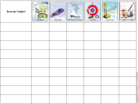 Cahier de pointage olympique