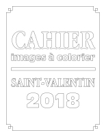 Cahier images à colorier-Saint-Valentin 2018