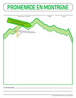 Cahier souvenir-Promenade en montagne