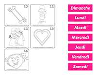 Calendrier à colorier de l’avent-Saint-Valentin