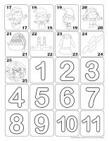 Calendrier de l’avent à colorier-Lutins 2024