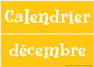 Calendrier géant de décembre