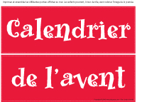 Calendrier géant de l'avant à colorier