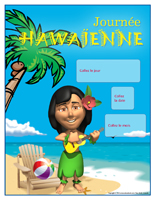 Calendrier perpétuel - Journée Hawaïenne