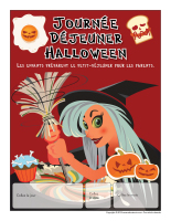 Calendrier perpétuel-Déjeuner Halloween