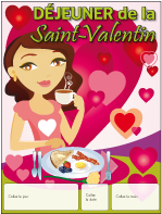 Calendrier perpétuel-Déjeuner Saint-Valentin