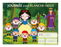 Calendrier perpétuel-Journée avec Blanche-Neige