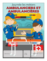 Calendrier perpétuel-Journée les métiers-Ambulanciers-Ambulancières