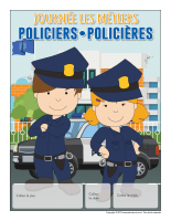 Calendrier perpétuel-Journée les métiers-Policiers-Policières