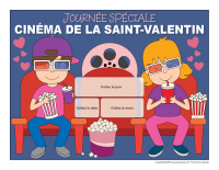 Calendrier perpétuel-Journée spéciale-Cinéma de la Saint-Valentin