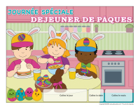 Calendrier perpetuel-Journee speciale-Dejeuner de Paques