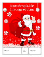 Calendrier perpétuel-Journée spéciale-En rouge et blanc Calendrier perpétuel-Journée spéciale-En rouge et blanc