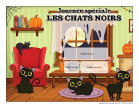 Calendrier perpétuel-Journée spéciale-Les chats noirs 2023