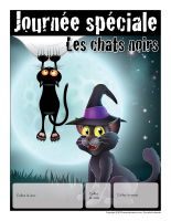 Calendrier perpétuel-Journée spéciale-Les chats noirs