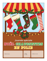 Calendrier perpétuel-Journée spéciale-Noël-chaussettes en folie-2021