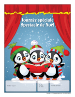 Calendrier perpétuel-Journée spéciale-Spectacle de Noël Calendrier perpétuel-Journée spéciale-Spectacle de Noël