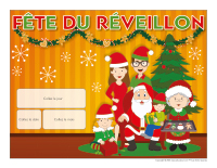 Calendrier perpétuel-Noël-Fête du réveillon