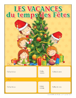 Calendrier perpétuel-Vacances temps des Fêtes