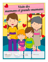 Calendrier perpétuel-Visite des mamans et grands-mamans