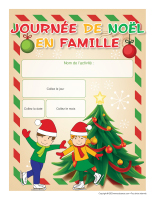 Calendrier perpetuel et invitations-interactives-Journee de Noel en famille