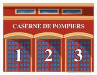 Camions de pompiers numérotés