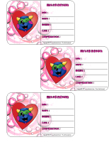 Carte invitation Saint-Valentin Poni Carte invitation Saint-Valentin Poni