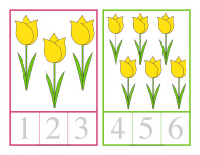 Cartes à compter-Le printemps-3 Cartes à compter-Le printemps-3