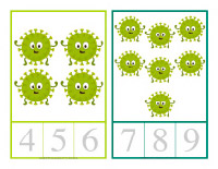 Cartes à compter-Les microbes-2 Cartes à compter-Les microbes-2