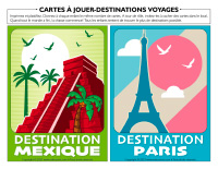 Cartes à jouer-Destinations voyages