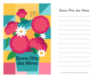 Cartes de la fete des Meres-couleur 2025-2