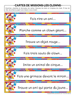 Cartes de missions-Clowns