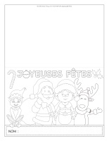 Cartes de souhaits interactive-Noel-n-b