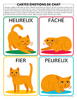 Cartes émotions de chat