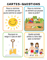 Cartes-questions touchant lete