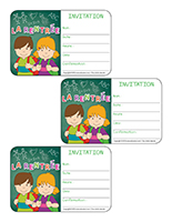 Cartons d’invitation-La rentrée Cartons d’invitation-La rentrée