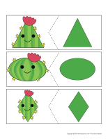Casse-tetes d’association formes-Cactus